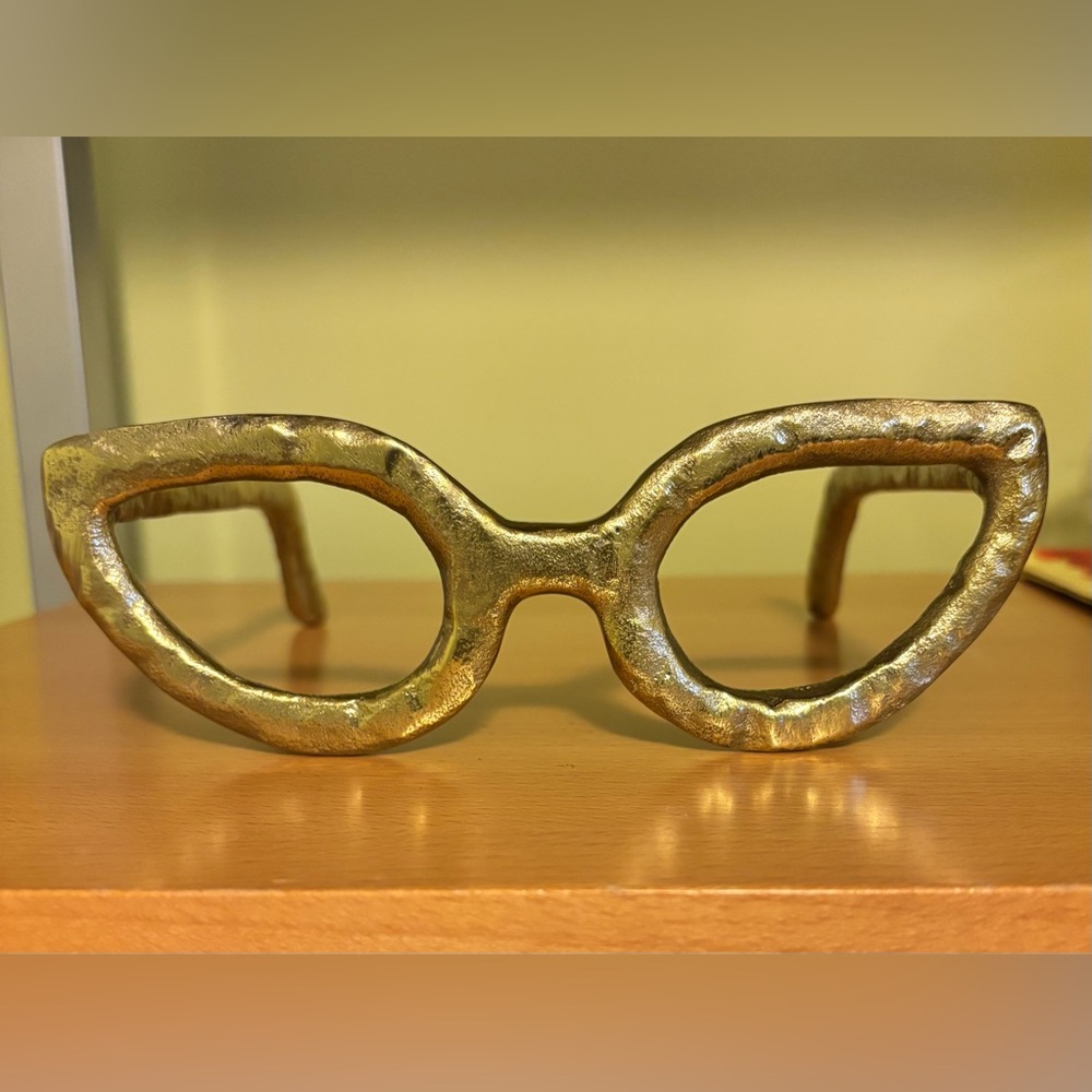 Gold Decorative Eyewear Sculpture